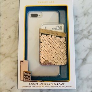 Dabney Lee Sequin Pocket Holder Clear Case Compatible With IPhone 7/6s/6 New